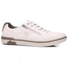 Sapatenis em Couro Pegada 119313 Masculino - Creme