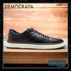 Sapatênis Masculino Democrata Couro Legitimo Denim City Confortável Ref: 240106