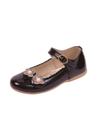 Sapatilha Boneca Infantil Menina Flores Glitter Preto Verniz