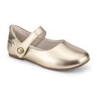 Sapatilha couro Bibi Ballerina Ouro