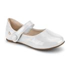 Sapatilha couro Bibi Ballerina Verniz/Branco