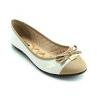 Sapatilha Feminina Moleca 5027.1407 - Branco Off e Bege