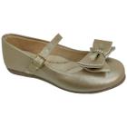 Sapatilha Fiela Infantil Meninas Laço Bico Redondo Fivela 104