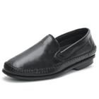 sapatilha masculina em couro forrada em tecido espumado ref 1004 preto