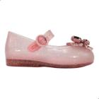 Sapatilha Mini Melissa Sweet Love Fly Baby Rosa Glitter/Rose