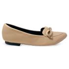 Sapatilha Mocassim Feminino Bico Fino Social Casual com Laço