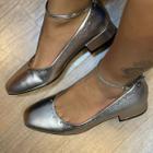 Sapatilha Moleca Sapato Salto Grosso Baixo 5795.105 Metalizado Prata