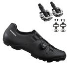 Sapatilha Mtb Ciclismo Shimano Xc300 Preta + Pedal Shimano M520