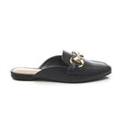 Sapatilha Mule Feminino Ester Bico Redondo com Elos Dourado