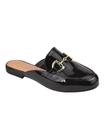 Sapatilha Mule Feminino Rasteira Moda Verniz Fivela