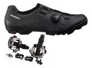 Sapatilha Shimano Sh-xc300 Xc3 + Pedal Shimano M520 + Tacos