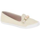 Sapatilha Slipper Feminina Napa Branco Off Moleca 5109.793