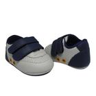 Sapatinhos Bebe Tenis Fecho Fácil Infantil Masculino Luxo Batizado Menino Manozinhos Baby Ref.0008