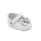 Sapato Baby Laço Coração Branco Pimpolho