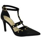 Sapato Bebecê Scarpin Bico Fino Spikes T9430-219 Preto