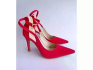Sapato Bebece Scarpin Nobuck Malagueta Vermelho T9430-203