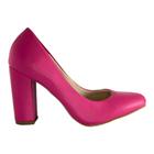 Sapato boneca pink salto grosso alto lasenna ref:200010p