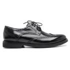 Sapato Casual Centuria Brogue em Couro Preto