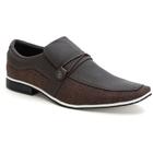 Sapato Casual Hfast Shoes Bico Quadrado sem Cadarço com Recortes Detalhe Gravata