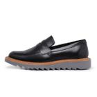 Sapato Casual Loafer Estiloso Couro Sola Alta Ate 46 Tomer