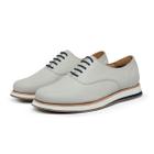 Sapato Casual Masculino Couro Stefanello Gagli Off White