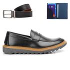 Sapato Casual Masculino Mocassim Loafer Sola Tratorada + Carteira E Cinto 2022