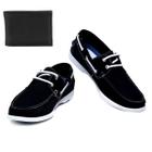 Sapato Casual Mocassim Masculino Solado Leve e Confortável + Carteira Slim