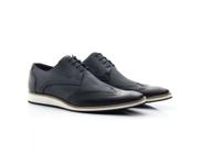 Sapato Casual Oxford Masculino Bigioni Couro Marinho 516