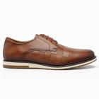 Sapato Casual Oxford Masculino Quadriculado Caramelo