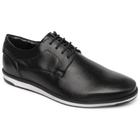 Sapato Casual Preto Em Couro 30061