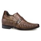 Sapato Casual Social Rafarillo Alth Com Salto 7cm Marrom Café Aumenta Altura Original 3261-03