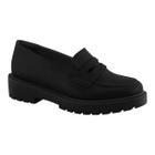 Sapato Comfortflex 2373301 Mocassim Oxford Leve Salto Tratorado Feminino