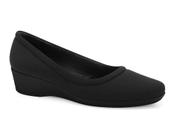 Sapato Comfortflex Linha Confoto Feminino Anabela PRETO