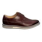 Sapato Derby Casual em Couro Sapato Casual Masculino