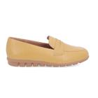 Sapato Fem Usaflex Loafer Casual Couro Amarelo Mel AL3401003