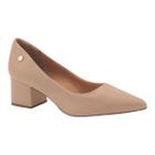 Sapato Feminina Via Uno 318001 Scarpin Salto Baixo Casual Bico Fino