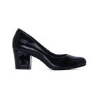 Sapato feminino boneca salto medio preto verniz lasenna :4037.05438pv