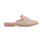 Sapato Feminino Giulia Domna Mule Couro Monaco Creme 111001