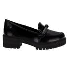 Sapato Feminino Mocassim Mississipi Loafer Tratorado Verniz Original Moda Salto Baixo Q8551