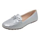 Sapato Feminino Mocassim Slip On Laço Metalizado Sua Cia