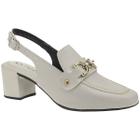 Sapato Feminino Mule Loafer Salto Bloco Grosso Confortável