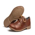 Sapato Feminino Oxford Casual Salto Baixo Marrom