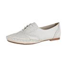 Sapato Feminino Oxford Couro Legitimo Linha Conforto L.a. - 15360 - Branco