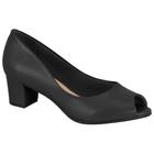 Sapato Feminino Peep Toe Napa Turim Preto Beira Rio 4777.400