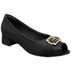 Sapato Feminino Peep Toe Preto Piccadilly 114049-15