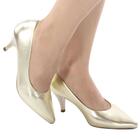 Sapato feminino scarpin confort luxo salto fino baixo