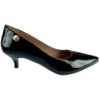 Sapato Feminino Scarpin Salto Bloco Baixo Bico Fino 4,5cm