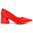 Sapato Feminino Scarpin Usaflex Bico Fino Em Couro AK0201