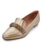 Sapato Feminino Vizzano Loafer REF: 1351107 METALIZADO-TIRA PRONTA STRASS