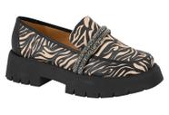 Sapato feminino vizzano mocassim zebra